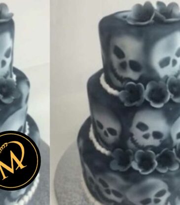 3-stöckige Totenkopf Torte – Skull Cake
