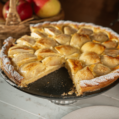 Apfelkuchen mit Pudding Pinterest Bild